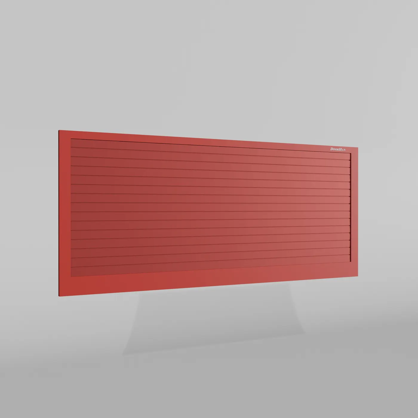 Откатные ворота DoorHan 3800х1100 цвета RAL 3000 (красный) с дизайном «доска» без автоматики