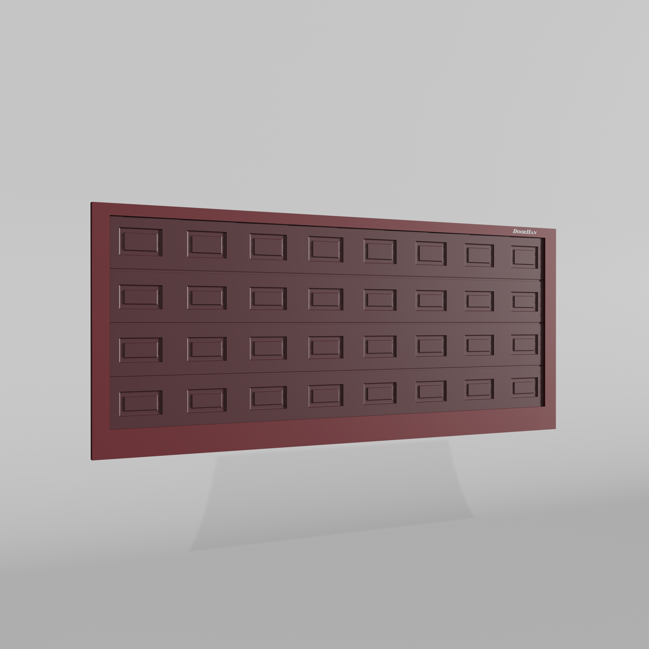 Откатные ворота DoorHan 4500х1000 цвета RAL 3005 (бордовый) с дизайном «филенка» без автоматики