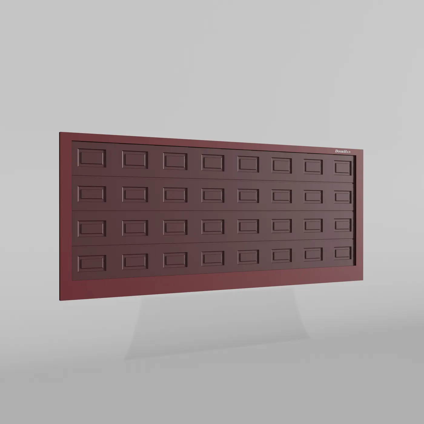 Откатные ворота DoorHan 3100х1700 цвета RAL 3005 (бордовый) с дизайном «филенка» без автоматики