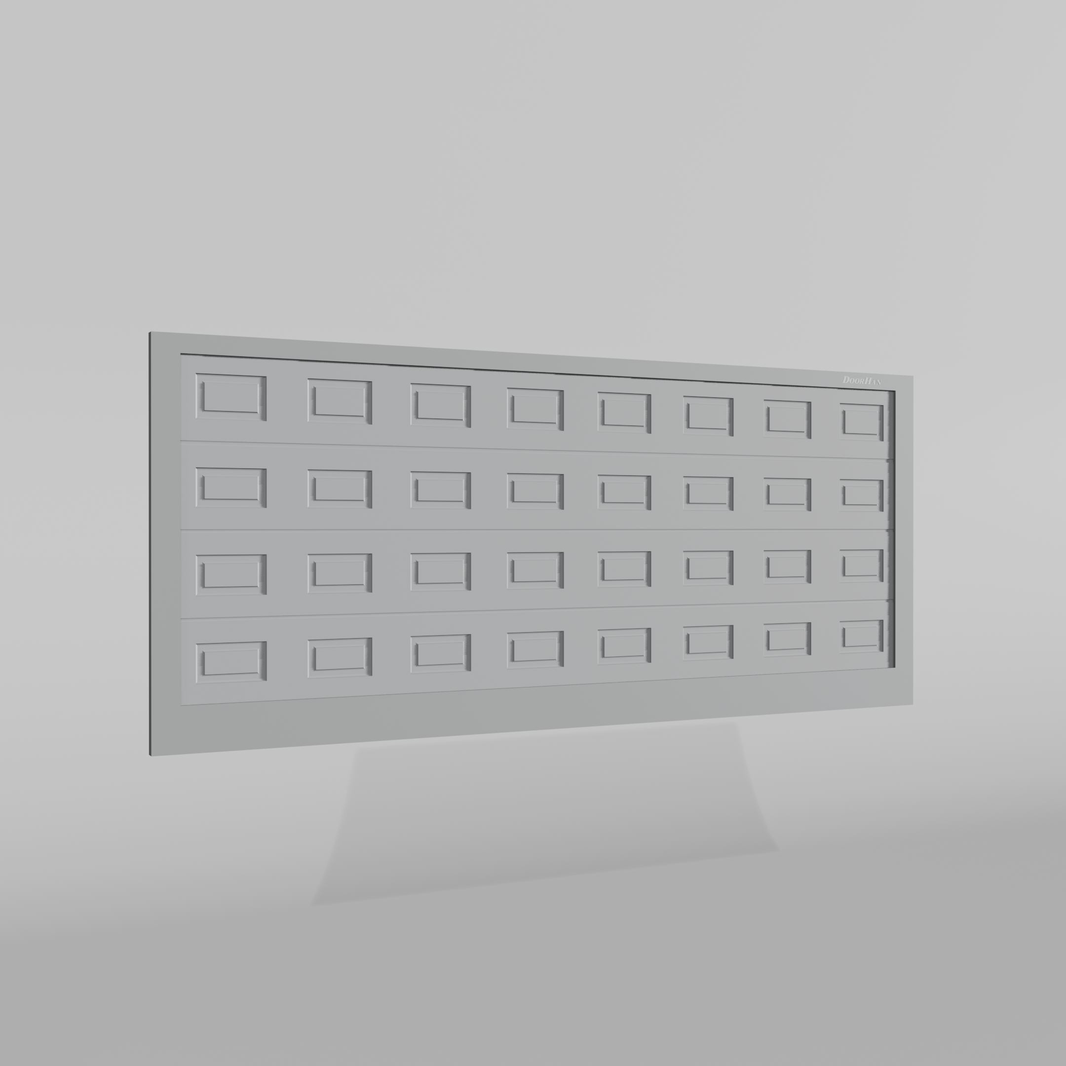 Откатные ворота DoorHan 3700х1500 цвета RAL 7004 (серый) с дизайном «филенка» с автоматикой