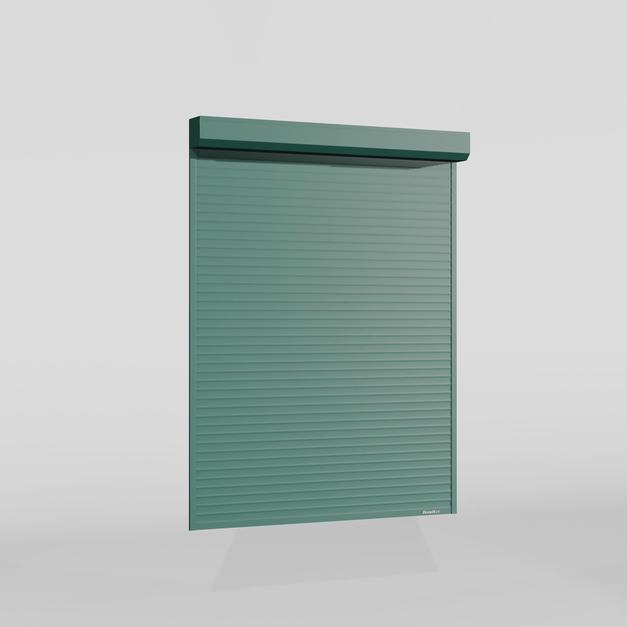 Рольставни DoorHan 2000х1400 цвета RAL 6005 (зелёный) взломостойкие с автоматикой
