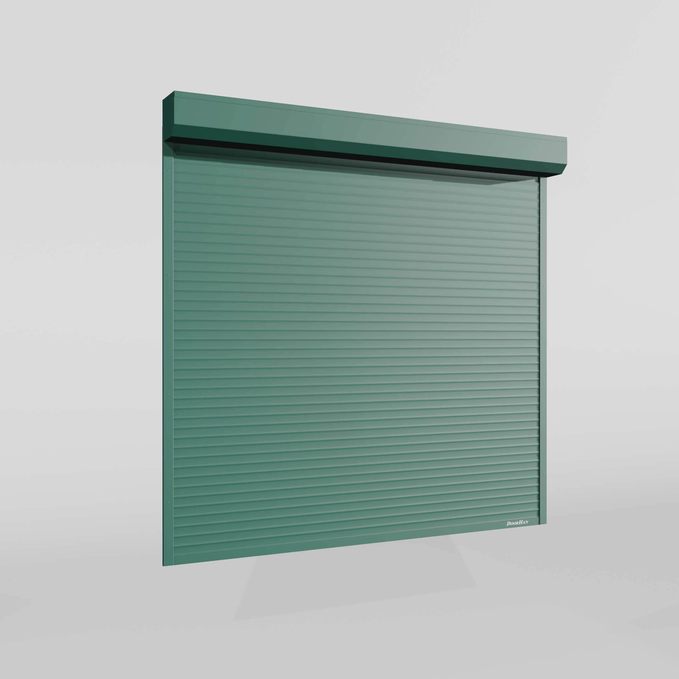 Рольворота DoorHan 2000х1600 цвета RAL 6005 (зелёный) невзломостойкие без автоматики