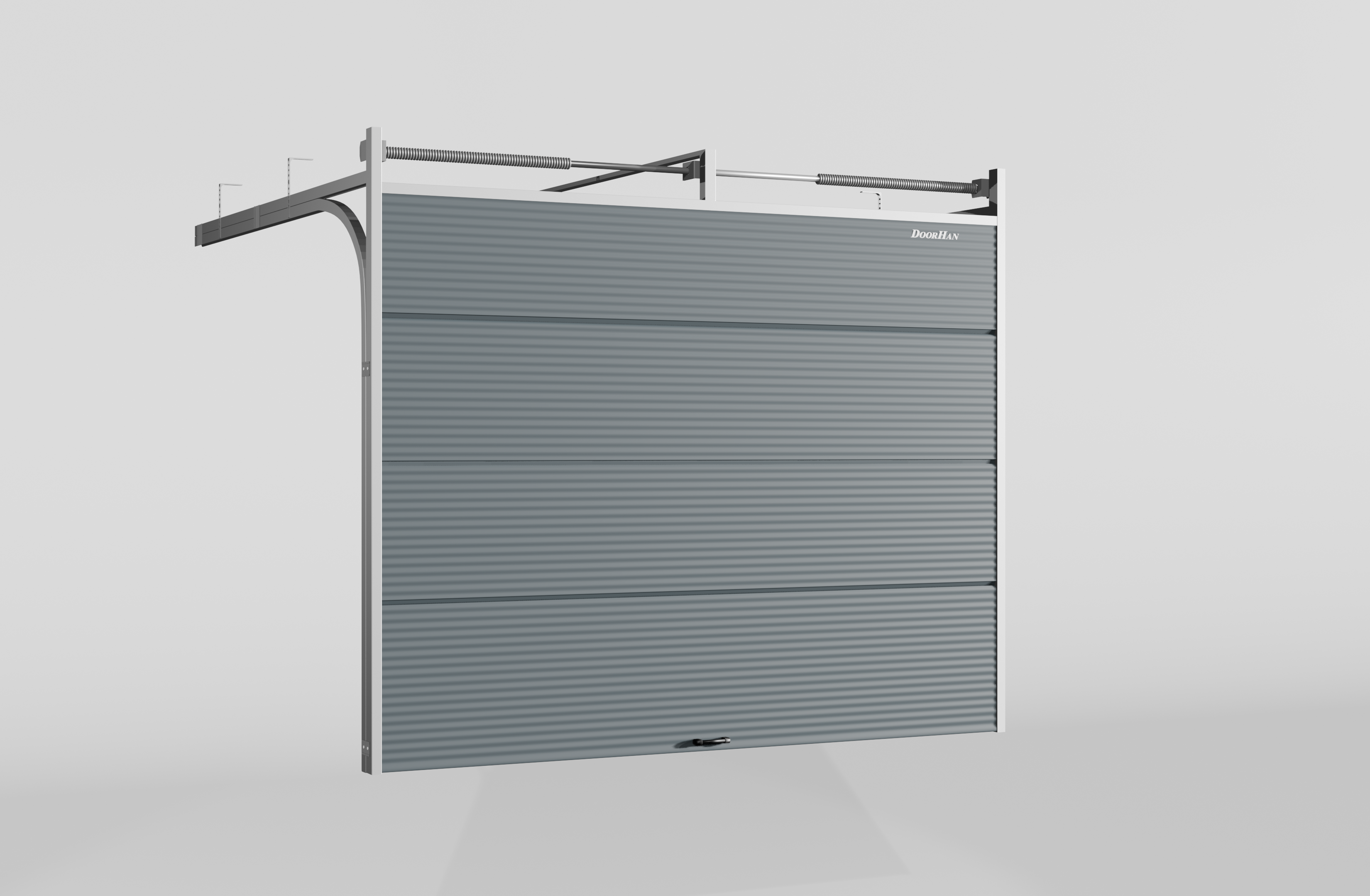 Секционные ворота DoorHan стальные 2700х2300 цвета RAL 7016 (антрацит) с дизайном «волна» с автоматикой